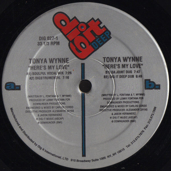 Tonya Wynne : Here's My Love (12")