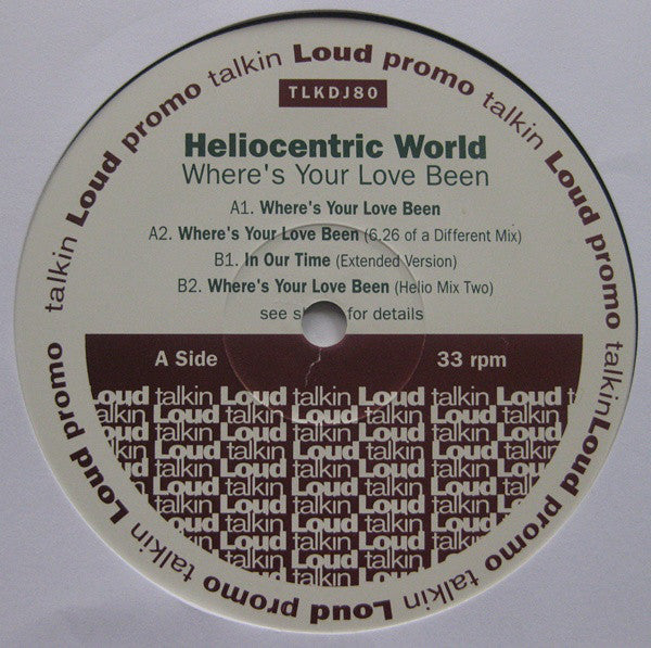 Heliocentric World : Where's Your Love Been (12", Promo)