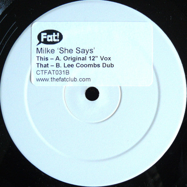 Milke : She Says (12", W/Lbl, Sti)