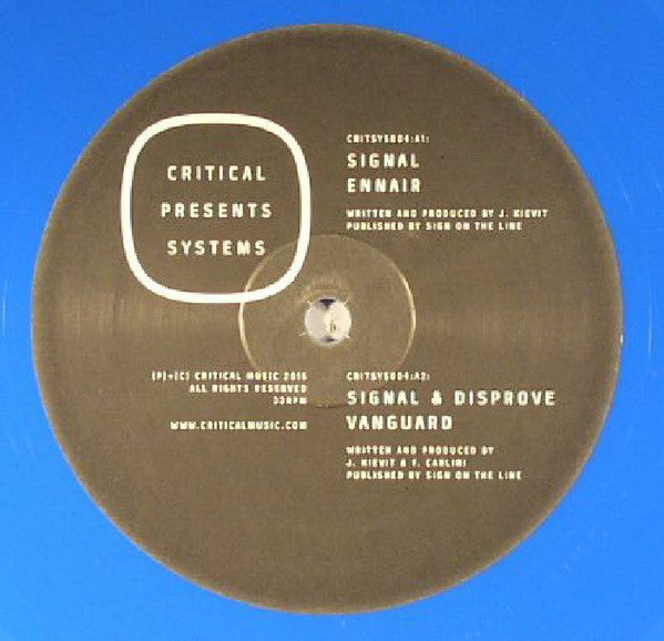 Signal (18) : Critical Presents: Systems 004 (12", EP, Blu)
