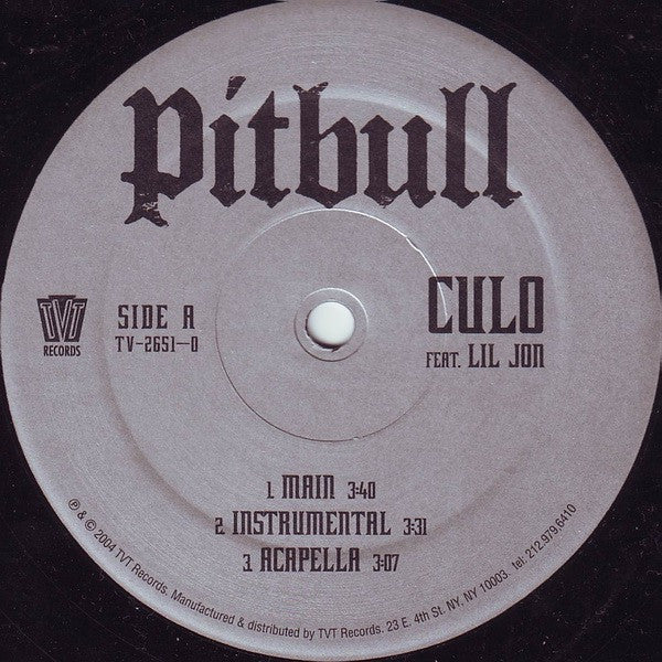 Pitbull : Culo / That's Nasty (Remix) (12")