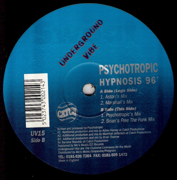 Psychotropic : Hypnosis 96' (12")