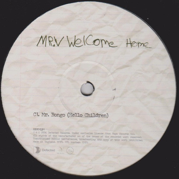 Mr. V (4) : Welcome Home (Part One) (2x12", Album)