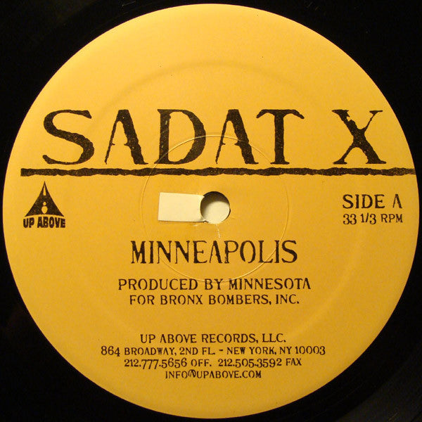 Sadat X : Minneapolis / Exclusive Things (12")