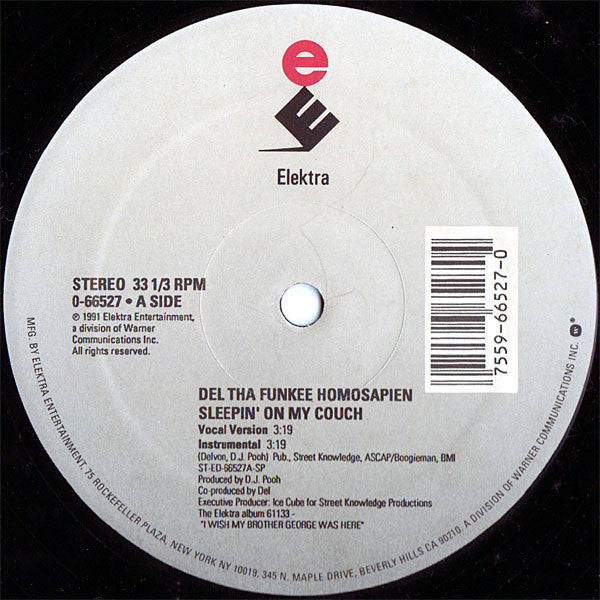 Del Tha Funkee Homosapien : Sleepin' On My Couch / Ahonetwo, Ahonetwo (12")