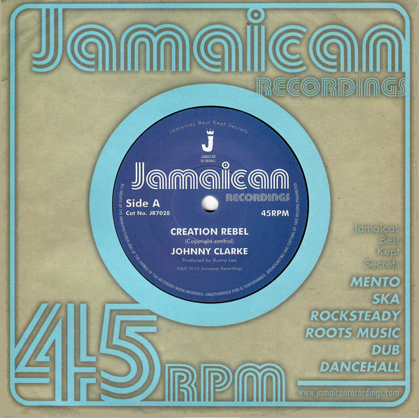 Johnny Clarke : Creation Rebel (7", Single, RE)