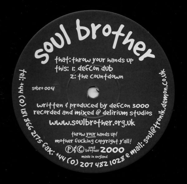 Defcon 3000 : Throw Your Hands Up (10")