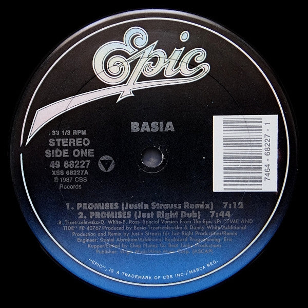 Basia : Promises (12", Maxi)