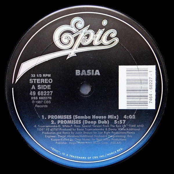 Basia : Promises (12", Maxi)