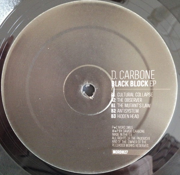 D. Carbone : Black Block EP (12", EP)