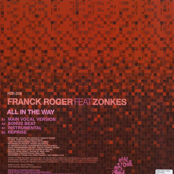 Franck Roger Feat Zonkes : All In The Way (12")