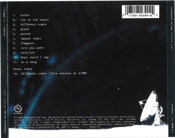 Trespassers William : Different Stars (CD, Album, RE)