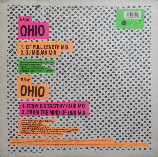 Utah Saints : Ohio (12")