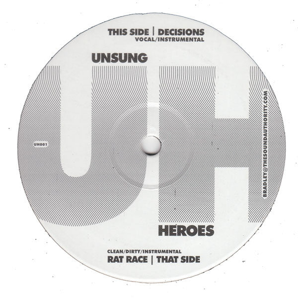 Unsung Heroes : Decisions / Rat Race (12")