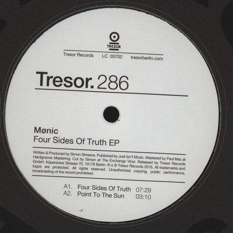 Mønic : Four Sides Of Truth EP (12", EP)