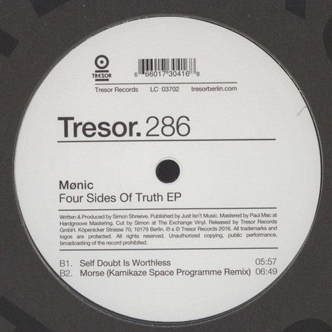 Mønic : Four Sides Of Truth EP (12", EP)