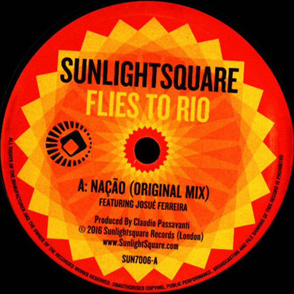 Sunlightsquare Featuring Josue Ferreira : Flies To Rio (7", Single)