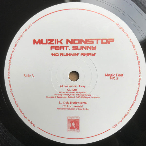 Muzik Nonstop Feat. Sunny B : No Runnin' Away (12")