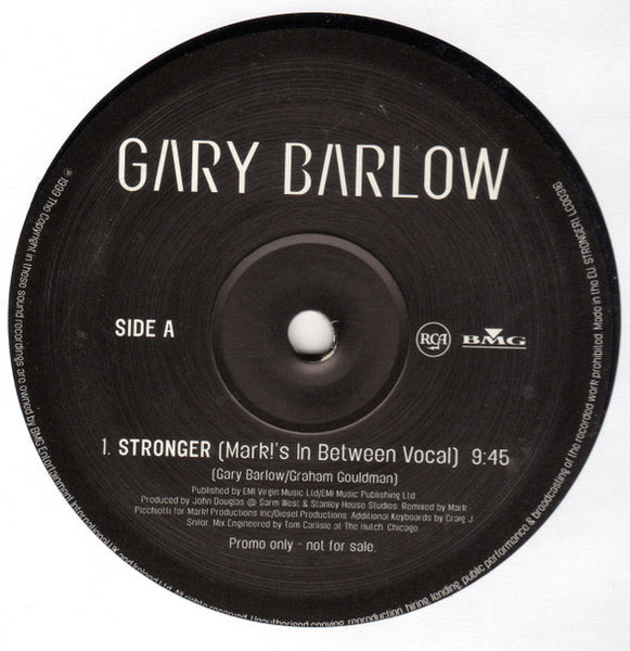 Gary Barlow : Stronger (12", Promo)