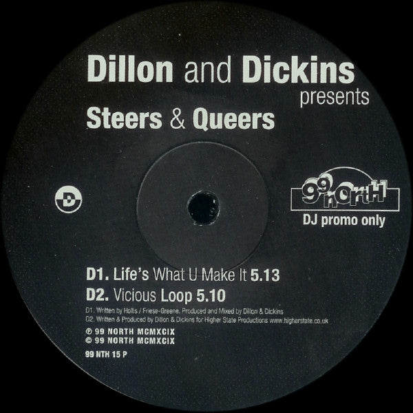 Dillon & Dickins : Steers And Queers (2x12", Promo)