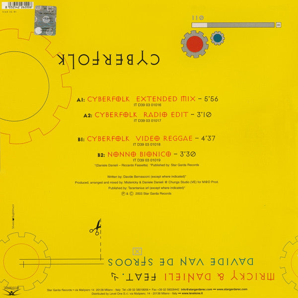 Mricky & Danieli Feat. Davide Van De Sfroos : Cyberfolk (12")