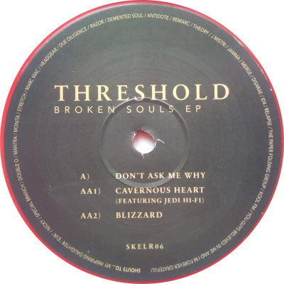 Threshold (10) : Broken Souls EP (12", EP, Ltd, Red)