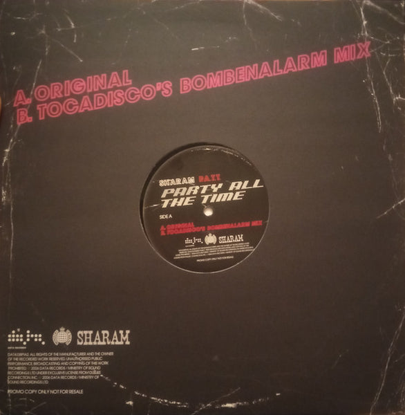 Sharam* : P.A.T.T. (Party All The Time) (12", Promo)