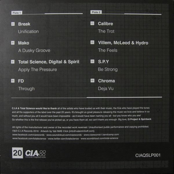 Various : C.I.A. 20  (2x12", Comp)