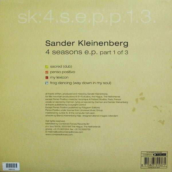 Sander Kleinenberg : 4 Seasons EP (Part 1 Of 3) (2x12", EP)