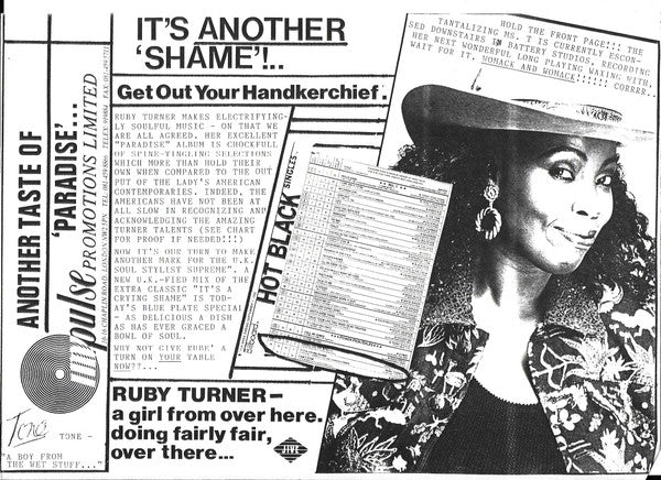Ruby Turner : It's A Cryin' Shame (12", Promo)