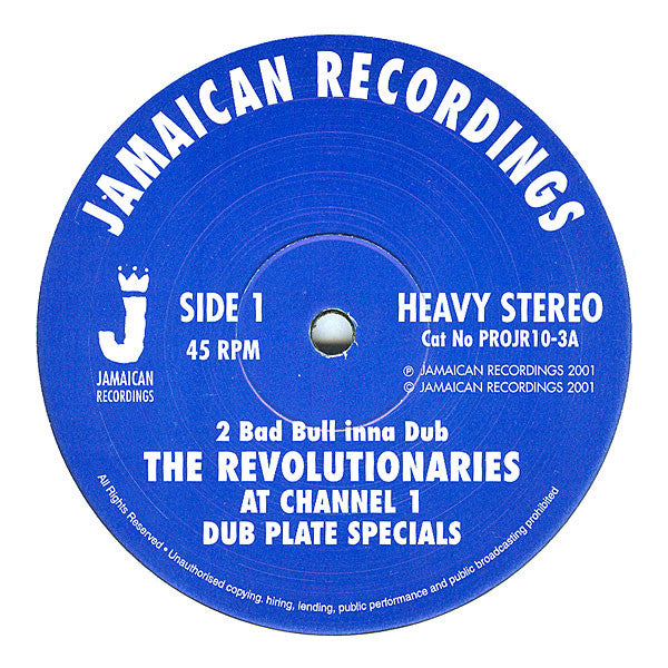 The Revolutionaries : At Channel 1 Dub Plate Specials (10")