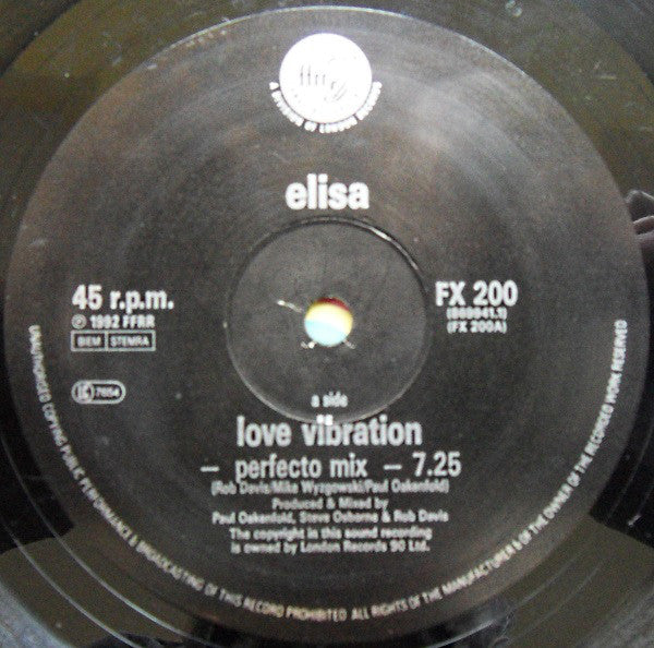 Elisa (15) : Love Vibration (12", Single)