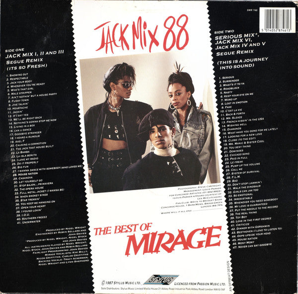 Mirage (12) : Jack Mix 88 - The Best Of Mirage - 88 Non Stop Hits (LP, Comp)