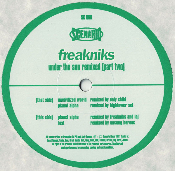 Freakniks : Under The Sun Remixed (Part Two) (12")