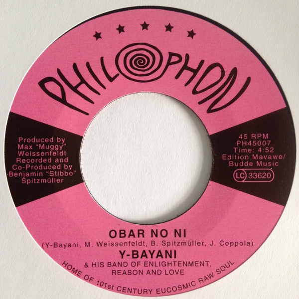 Y-Bayani & His The Band Of Enlightenment, Reason And Love : Get Away / Obar No Ni (7", Single)