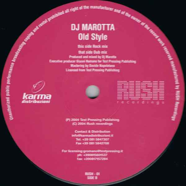 DJ Marotta : Old Style (12")