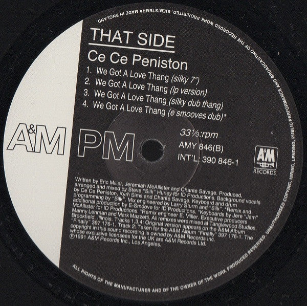 Ce Ce Peniston : We Got A Love Thang (12")