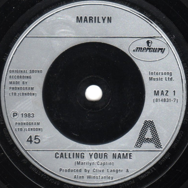 Marilyn : Calling Your Name (7", Single, Sil)