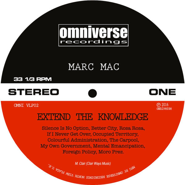 Marc Mac : Extend The Knowledge (LP, Album, Ltd, Mar)