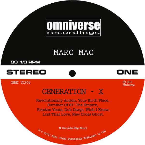 Marc Mac : Generation-X (LP, Album, Ltd)