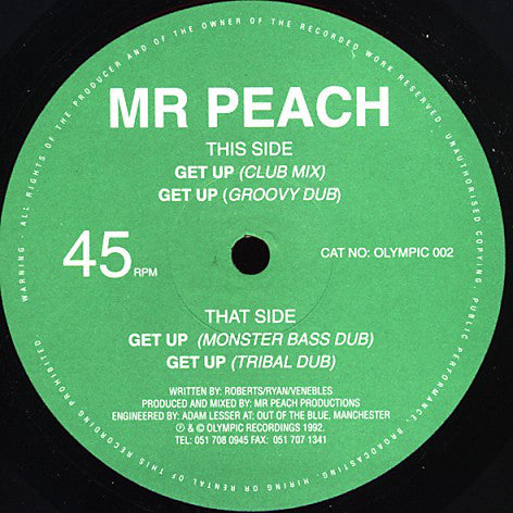 Mr. Peach : Get Up (12")