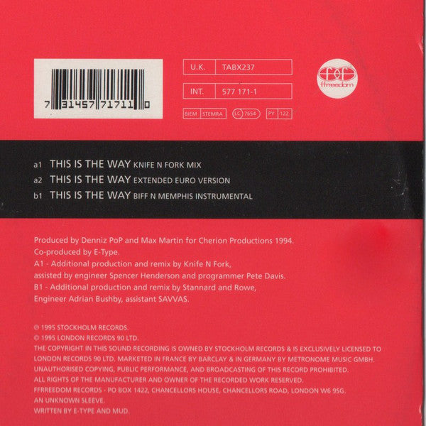 E-Type : This Is The Way (12")