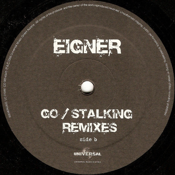 Christian Eigner : Go / Stalking Remixes (12")