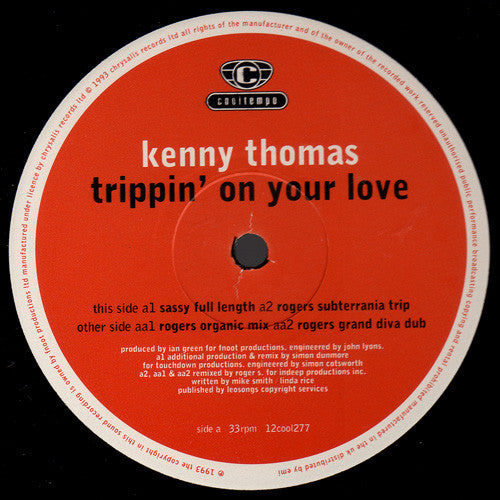 Kenny Thomas : Trippin' On Your Love (12", Single)
