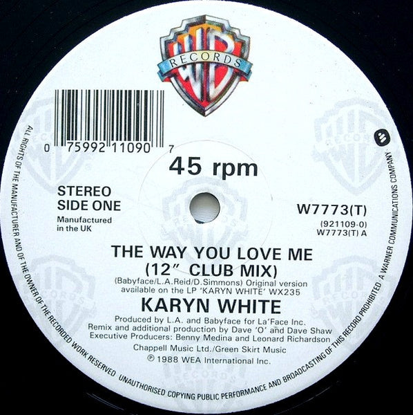 Karyn White : The Way You Love Me (12")