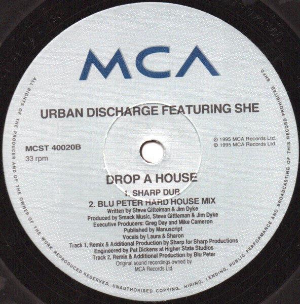 Urban Discharge Featuring She (9) : Wanna Drop A House (On That Bitch) (12")