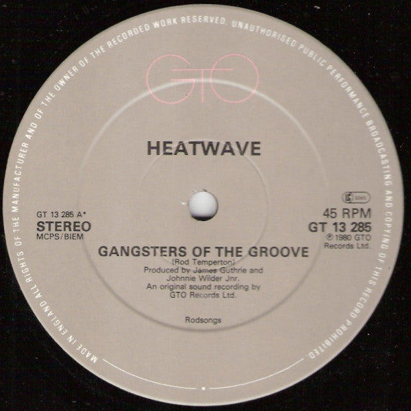 Heatwave : Gangsters Of The Groove (12")