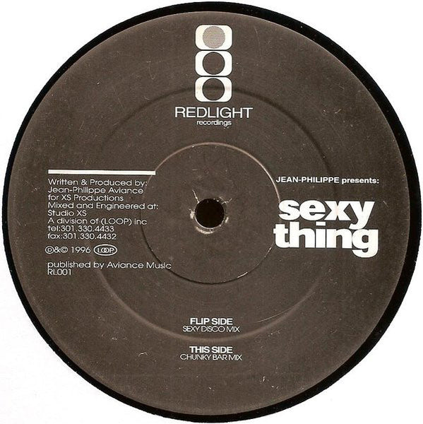 Jean-Phillippe Aviance : Sexy Thing (12")
