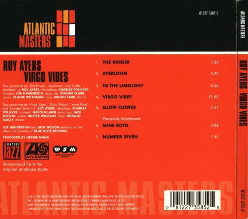 Roy Ayers : Virgo Vibes (CD, Album, RE, RM, Dig)