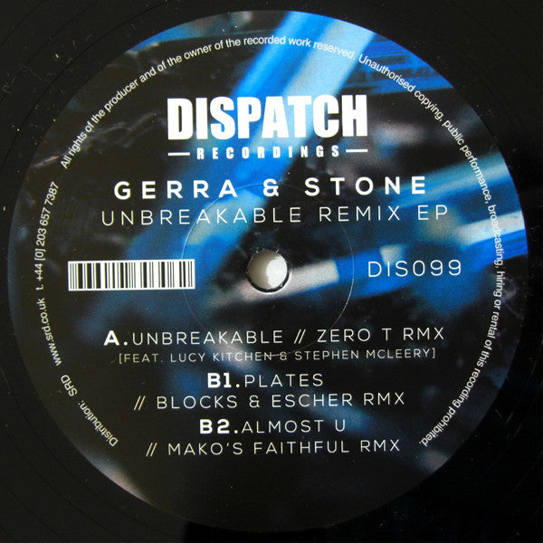 Gerra & Stone : Unbreakable Remix Ep (12", EP)